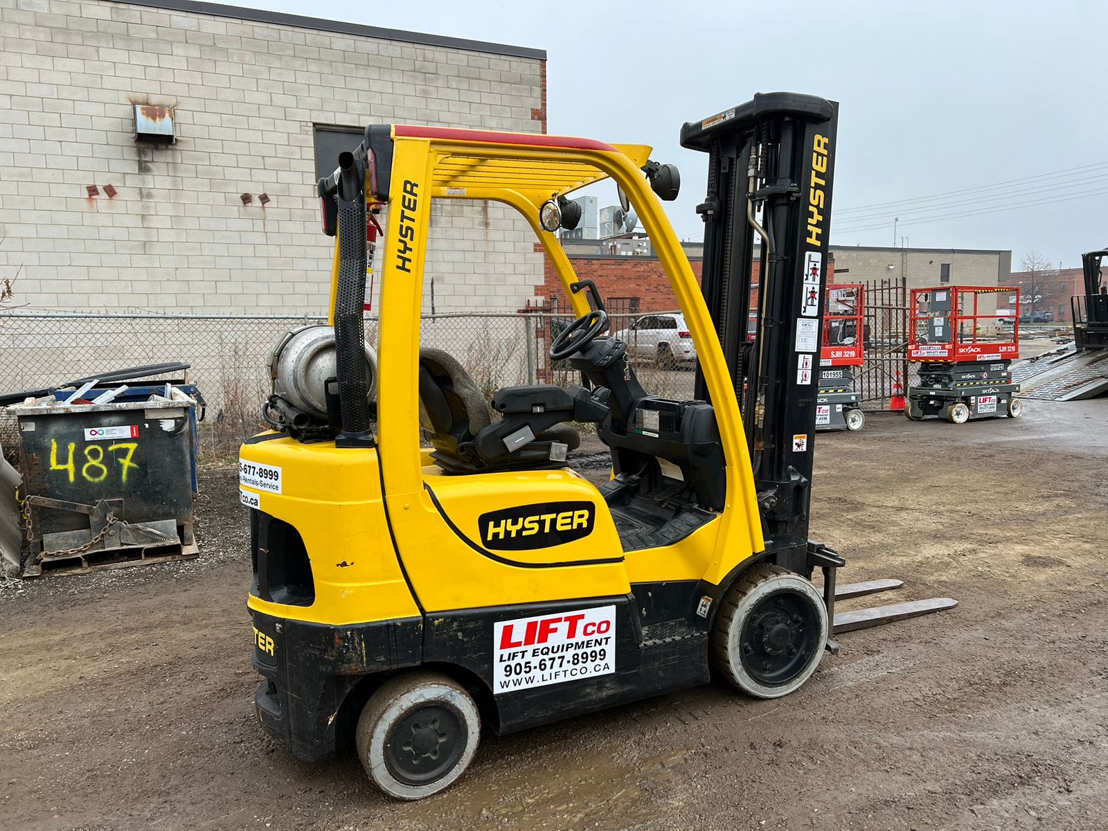 Hyster Forklift Lpg. 5000lbs. 218.5″ reach Scissor & Boom Lifts